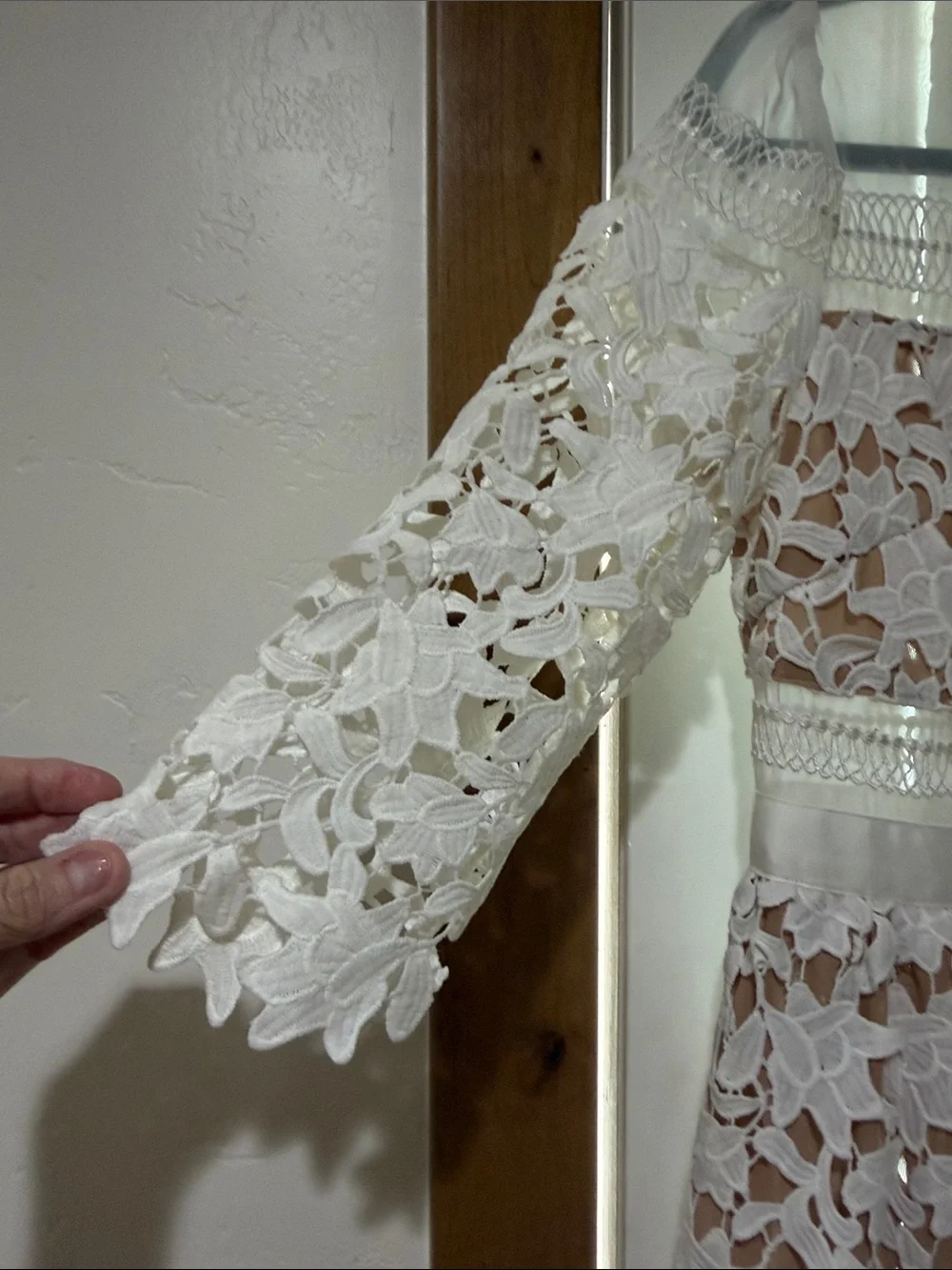 Girls White Lace Collar Dress
